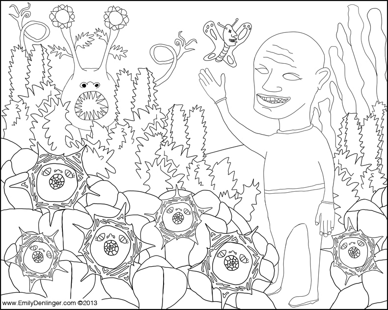 link to Garden printable coloring page PDF