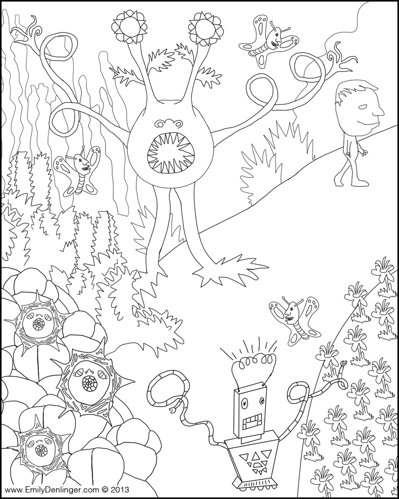 link to Monster printable coloring page PDF