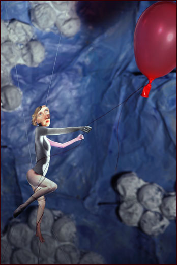 A photograph of someone taking a leap.